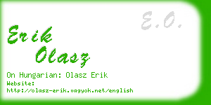 erik olasz business card